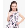 Vestito Baby Enylò con Rouches in Fantasia Righe e Fiori