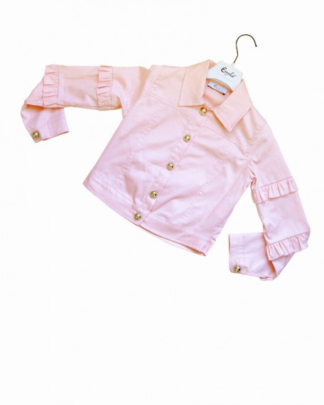 Giubbino Ragazza Enylò in Raso Rosa