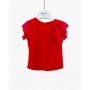 Blusa Neonata Enylò in Rosso con Rouches