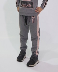 Pantalone in Felpa Baby Enylò con Stampa a Cuore