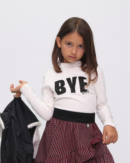 Maglia Ragazza Enylò con Stampa "Bye"