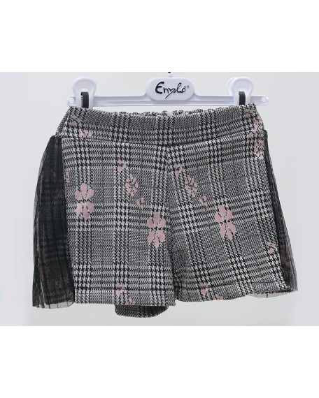 Shorts Neonata Enylò con Applicazione in Rete