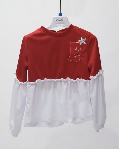 Maglia Ragazza Enylò con Ricamo "E"