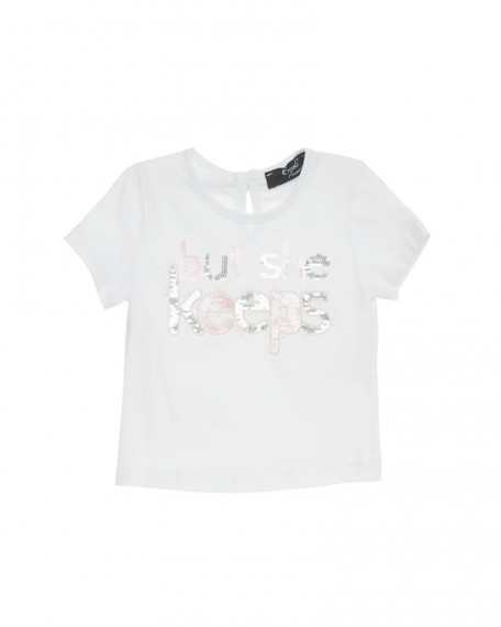 T-shirt Neonata con Ricamo (BUT SHE KEEPS)