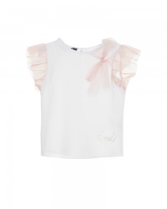 Blusa Neonata Enylò con Tulle Rosa in fantasia Makalù