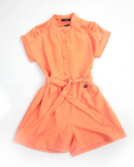 Tuta Short Aperta Dietro Con Collo Pistagna Enylò